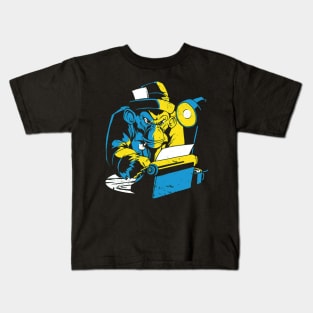 Monkey On A Typewriter Kids T-Shirt
